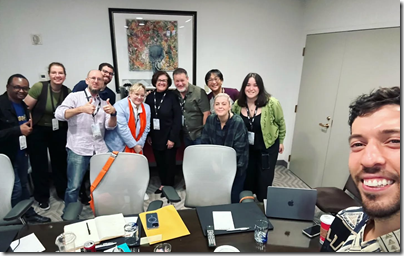 The outgoing 21-23 and incoming 23-25 Exec teams together at our Exec meeting in Philly.